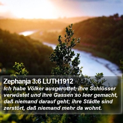 Zephanja 3:6 LUTH1912 Bible Verse Image
