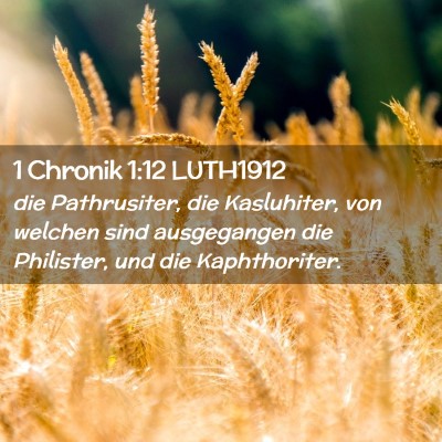 Picture 02 - 1 Chronik 1:12 LUTH1912 - die Pathrusiter, die Kasluhiter, von welchen sind - Bible Verse Picture