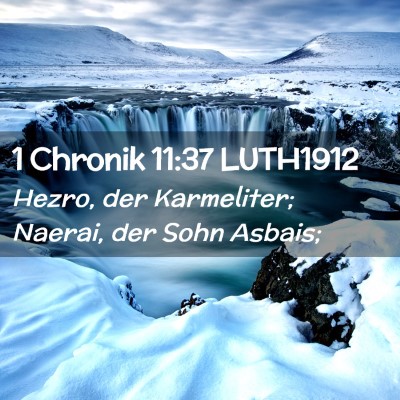 Picture 02 - 1 Chronik 11:37 LUTH1912 - Hezro, der Karmeliter; Naerai, der Sohn - Bible Verse Picture