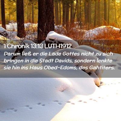 Picture 02 - 1 Chronik 13:13 LUTH1912 - Darum ließ er die Lade Gottes nicht zu sich - Bible Verse Picture