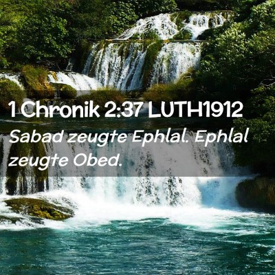 Picture 02 - 1 Chronik 2:37 LUTH1912 - Sabad zeugte Ephlal. Ephlal zeugte - Bible Verse Picture