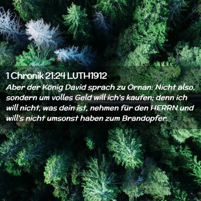 Picture 02 - 1 Chronik 21:24 LUTH1912 - Aber der König David sprach zu Ornan: Nicht - Bible Verse Picture