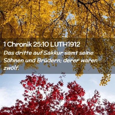 Picture 02 - 1 Chronik 25:10 LUTH1912 - Das dritte auf Sakkur samt seine Söhnen und - Bible Verse Picture