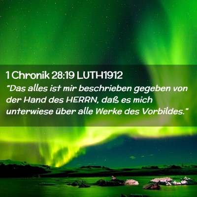 Picture 02 - 1 Chronik 28:19 LUTH1912 - “Das alles ist mir beschrieben gegeben von der - Bible Verse Picture
