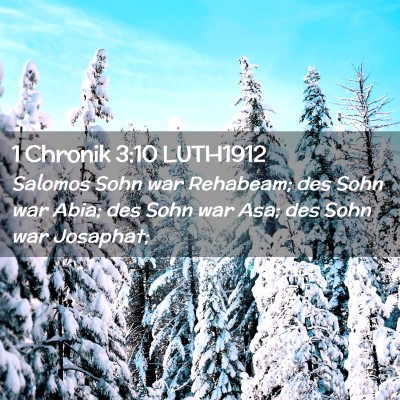 Picture 02 - 1 Chronik 3:10 LUTH1912 - Salomos Sohn war Rehabeam; des Sohn war Abia; des - Bible Verse Picture