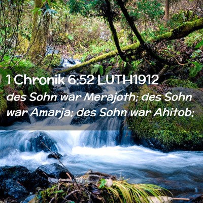 Picture 02 - 1 Chronik 6:52 LUTH1912 - des Sohn war Merajoth; des Sohn war Amarja; des - Bible Verse Picture
