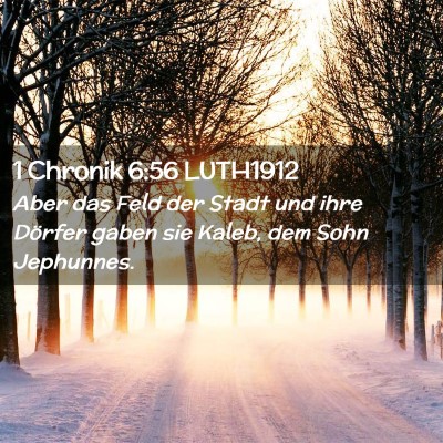 Picture 02 - 1 Chronik 6:56 LUTH1912 - Aber das Feld der Stadt und ihre Dörfer gaben - Bible Verse Picture