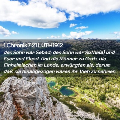 Picture 02 - 1 Chronik 7:21 LUTH1912 - des Sohn war Sebad; des Sohn war Suthela) und - Bible Verse Picture