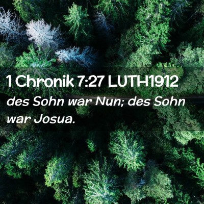 Picture 02 - 1 Chronik 7:27 LUTH1912 - des Sohn war Nun; des Sohn war - Bible Verse Picture