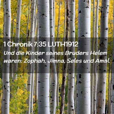 Picture 02 - 1 Chronik 7:35 LUTH1912 - Und die Kinder seines Bruders Helem waren: - Bible Verse Picture