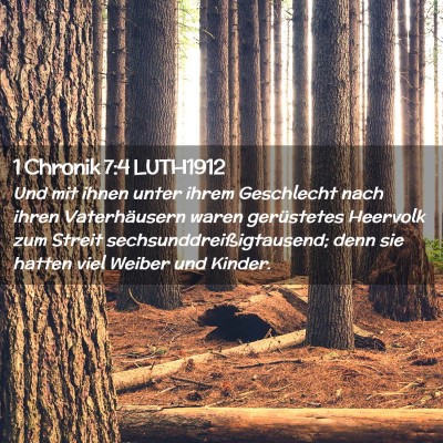 Picture 02 - 1 Chronik 7:4 LUTH1912 - Und mit ihnen unter ihrem Geschlecht nach ihren - Bible Verse Picture