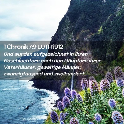 Picture 02 - 1 Chronik 7:9 LUTH1912 - Und wurden aufgezeichnet in ihren Geschlechtern - Bible Verse Picture