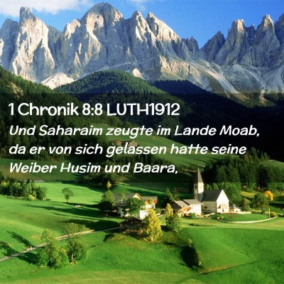 Picture 02 - 1 Chronik 8:8 LUTH1912 - Und Saharaim zeugte im Lande Moab, da er von sich - Bible Verse Picture