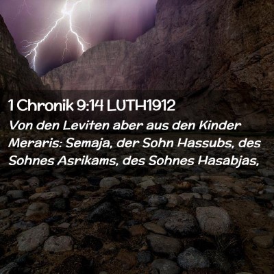 Picture 02 - 1 Chronik 9:14 LUTH1912 - Von den Leviten aber aus den Kinder Meraris: - Bible Verse Picture