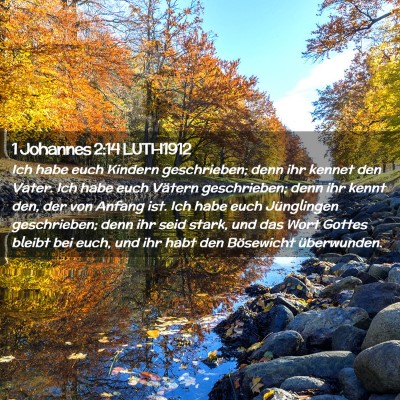 Picture 02 - 1 Johannes 2:14 LUTH1912 - Ich habe euch Kindern geschrieben; denn ihr - Bible Verse Picture