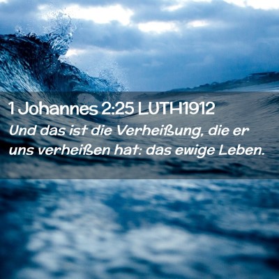 Picture 02 - 1 Johannes 2:25 LUTH1912 - Und das ist die Verheißung, die er uns - Bible Verse Picture