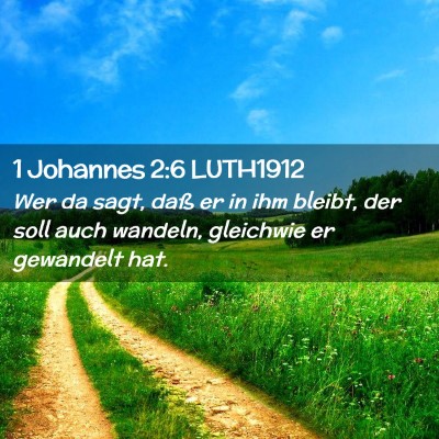 Picture 02 - 1 Johannes 2:6 LUTH1912 - Wer da sagt, daß er in ihm bleibt, der soll auch - Bible Verse Picture