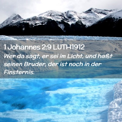 Picture 02 - 1 Johannes 2:9 LUTH1912 - Wer da sagt, er sei im Licht, und haßt seinen - Bible Verse Picture
