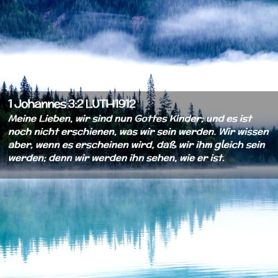 Picture 02 - 1 Johannes 3:2 LUTH1912 - Meine Lieben, wir sind nun Gottes Kinder; und es - Bible Verse Picture
