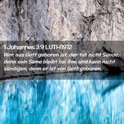 Picture 02 - 1 Johannes 3:9 LUTH1912 - Wer aus Gott geboren ist, der tut nicht Sünde, - Bible Verse Picture