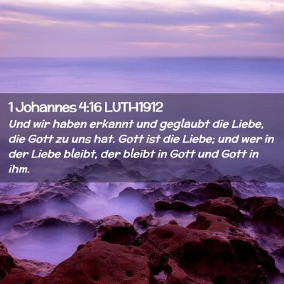 Picture 02 - 1 Johannes 4:16 LUTH1912 - Und wir haben erkannt und geglaubt die Liebe, die - Bible Verse Picture