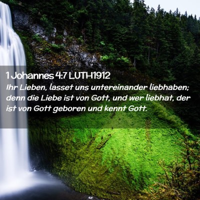 Picture 02 - 1 Johannes 4:7 LUTH1912 - Ihr Lieben, lasset uns untereinander liebhaben; - Bible Verse Picture