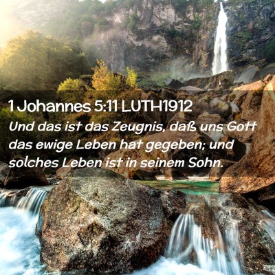 Picture 02 - 1 Johannes 5:11 LUTH1912 - Und das ist das Zeugnis, daß uns Gott das ewige - Bible Verse Picture
