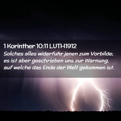 Picture 02 - 1 Korinther 10:11 LUTH1912 - Solches alles widerfuhr jenen zum Vorbilde; es - Bible Verse Picture