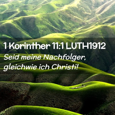 Picture 02 - 1 Korinther 11:1 LUTH1912 - Seid meine Nachfolger, gleichwie ich - Bible Verse Picture