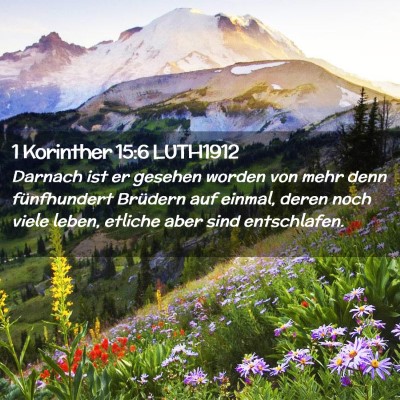 Picture 02 - 1 Korinther 15:6 LUTH1912 - Darnach ist er gesehen worden von mehr denn - Bible Verse Picture