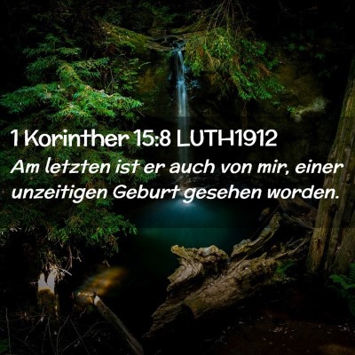 Picture 02 - 1 Korinther 15:8 LUTH1912 - Am letzten ist er auch von mir, einer unzeitigen - Bible Verse Picture