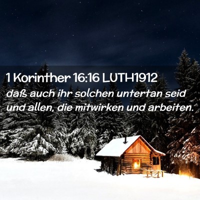 Picture 02 - 1 Korinther 16:16 LUTH1912 - daß auch ihr solchen untertan seid und allen, - Bible Verse Picture
