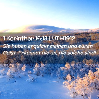 Picture 02 - 1 Korinther 16:18 LUTH1912 - Sie haben erquickt meinen und euren Geist. - Bible Verse Picture