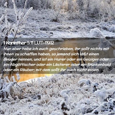 Picture 02 - 1 Korinther 5:11 LUTH1912 - Nun aber habe ich euch geschrieben, ihr sollt - Bible Verse Picture