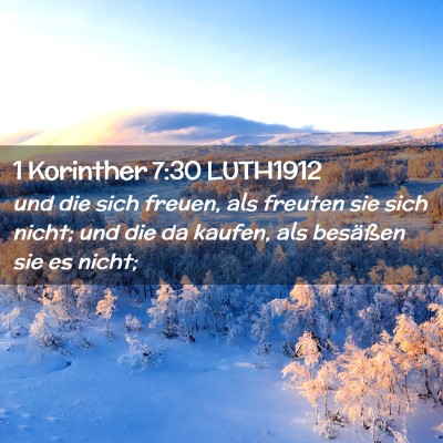 Picture 02 - 1 Korinther 7:30 LUTH1912 - und die sich freuen, als freuten sie sich nicht; - Bible Verse Picture