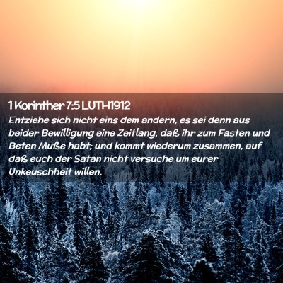 Picture 02 - 1 Korinther 7:5 LUTH1912 - Entziehe sich nicht eins dem andern, es sei denn - Bible Verse Picture
