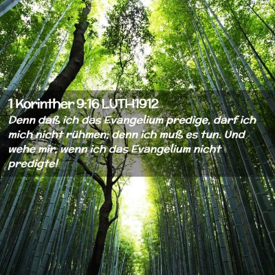 Picture 02 - 1 Korinther 9:16 LUTH1912 - Denn daß ich das Evangelium predige, darf ich - Bible Verse Picture