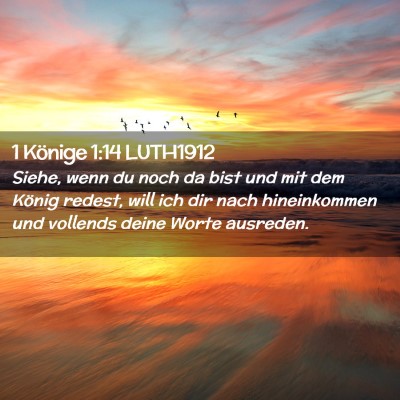 Picture 02 - 1 Könige 1:14 LUTH1912 - Siehe, wenn du noch da bist und mit dem König - Bible Verse Picture