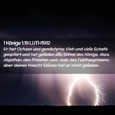 Picture 02 - 1 Könige 1:19 LUTH1912 - Er hat Ochsen und gemästetes Vieh und viele - Bible Verse Picture