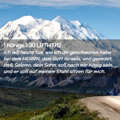 Picture 02 - 1 Könige 1:30 LUTH1912 - ich will heute tun, wie ich dir geschworen habe - Bible Verse Picture