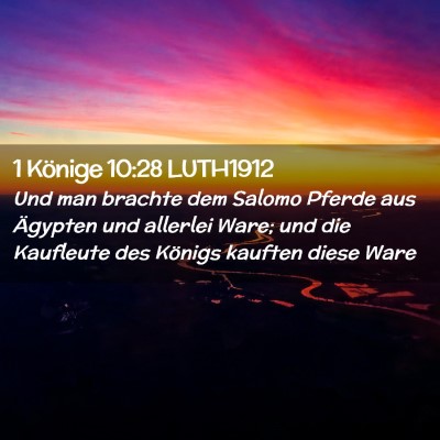 Picture 02 - 1 Könige 10:28 LUTH1912 - Und man brachte dem Salomo Pferde aus Ägypten - Bible Verse Picture