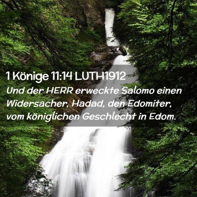 Picture 02 - 1 Könige 11:14 LUTH1912 - Und der HERR erweckte Salomo einen Widersacher, - Bible Verse Picture