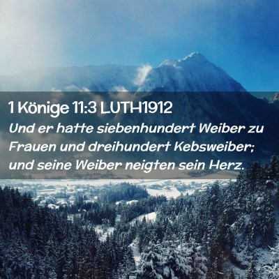 Picture 02 - 1 Könige 11:3 LUTH1912 - Und er hatte siebenhundert Weiber zu Frauen und - Bible Verse Picture