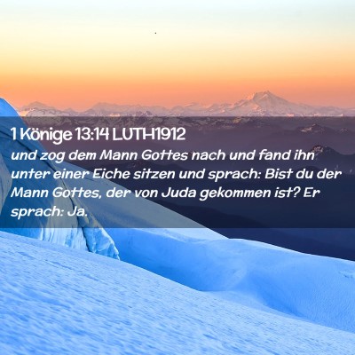 Picture 02 - 1 Könige 13:14 LUTH1912 - und zog dem Mann Gottes nach und fand ihn unter - Bible Verse Picture
