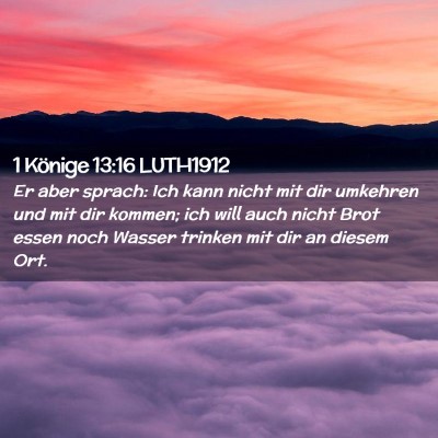 Picture 02 - 1 Könige 13:16 LUTH1912 - Er aber sprach: Ich kann nicht mit dir umkehren - Bible Verse Picture