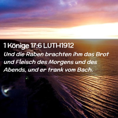 Picture 02 - 1 Könige 17:6 LUTH1912 - Und die Raben brachten ihm das Brot und Fleisch - Bible Verse Picture