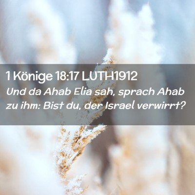 Picture 02 - 1 Könige 18:17 LUTH1912 - Und da Ahab Elia sah, sprach Ahab zu ihm: Bist - Bible Verse Picture