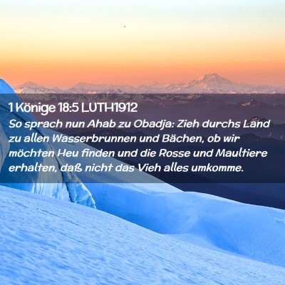 Picture 02 - 1 Könige 18:5 LUTH1912 - So sprach nun Ahab zu Obadja: Zieh durchs Land zu - Bible Verse Picture