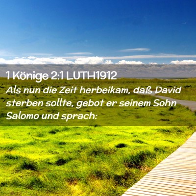 Picture 02 - 1 Könige 2:1 LUTH1912 - Als nun die Zeit herbeikam, daß David sterben - Bible Verse Picture