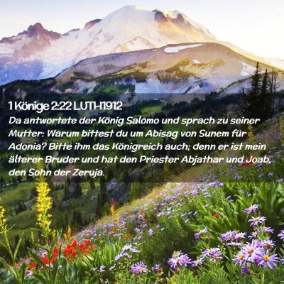 Picture 02 - 1 Könige 2:22 LUTH1912 - Da antwortete der König Salomo und sprach zu - Bible Verse Picture